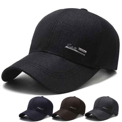 Herren Baseballkappe Verstellbar Polyester Twill Schirmmütze Sonnenschutz Sport Outdoor Lässig Gebogene Krempe Stil