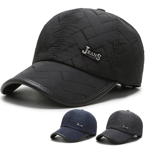Berretto Da Baseball Trapuntato Da Uomo Cappello Invernale Caldo Con Protezione Per Le Orecchie Motivo Geometrico Regolabile