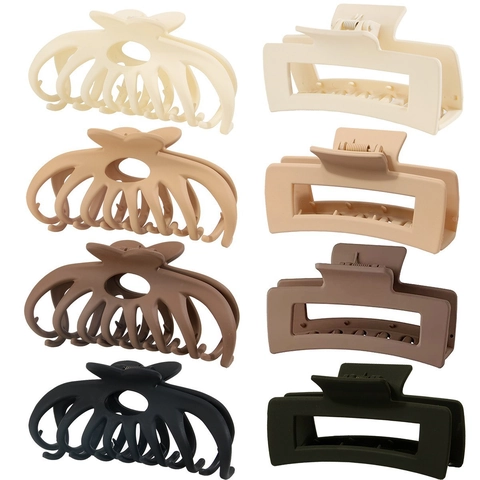 Große Matte Haarkralle Clips Für Damen Rutschfeste Rechteckige Shark Clips Für Dickes Haar Styling Zubehör Haarnadeln Kopfschmuck