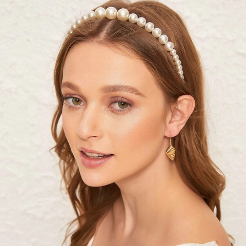 Künstliche Perlen Stirnband Für Frauen Elegante Legierung Haarreif Vintage Stil Künstliche Perle Haarschmuck Mode Accessoire