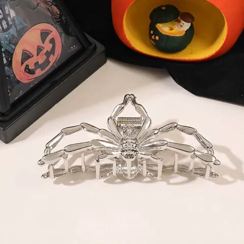 Halloween Metal Hair Claw Clips Gothic Punk Skeleton Hand Spider Bat Snake Rhinestone Hair Accessories For Women