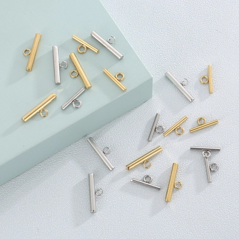 Cierre De Palanca OT Hebilla De Acero Inoxidable Joyería DIY Collar Pulsera Conector Barra T Minimalista