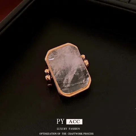Anello Quadrato Retro Lega Pietra Bianca Rettangolare Moda Gioielli Geometrici Da Dito Per Donne