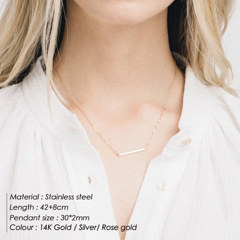 Collana A Strati Acciaio Inossidabile Multistrato Forma Y Barra Orizzontale Verticale Gioielli Moda Donna