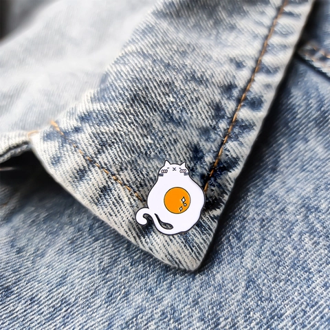 Épingles Émail Chat Dessin Animé Drôle Badges Alliage Huile Goutte Broches Slogan Humour Personnel Pour Décoration Vêtements Sacs