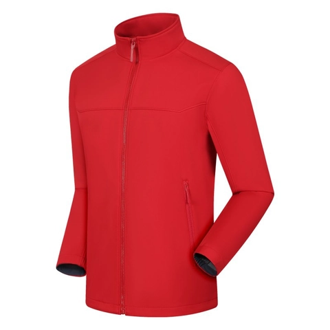 Men Women Softshell Jacket Windproof Waterproof Fleece Lined Stand Collar Full Zip Outdoor Hiking Climbing Coat