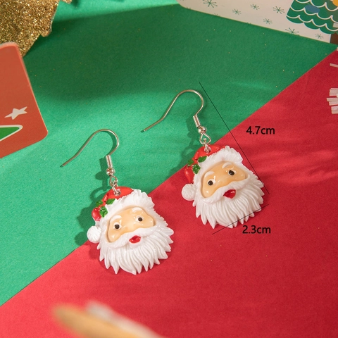 Weihnachtsmann Ohrringe Legierung Harz Emaille Karikatur Festlich Urlaub Party Schmuck Für Damen
