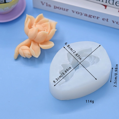 Lotus Flower Silicone Mold For DIY Baking Cake Fondant Chocolate Mousse Biscuit Candle Soap Making Tool Decorating