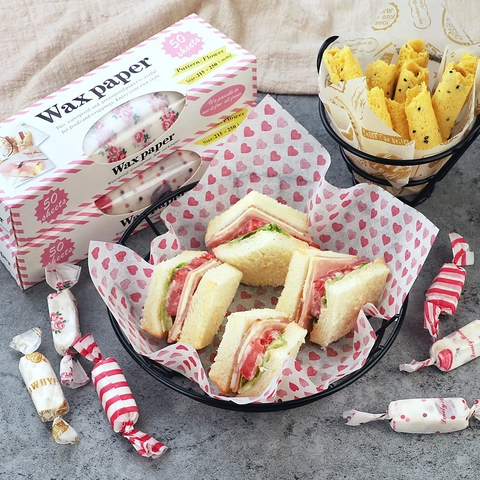 Voedselveilig Waspapier Vetvrije Wikkelvellen Voor Brood Sandwich Burger Waterdicht Antiaanbaklaag Bakpapier Liners Decoratief
