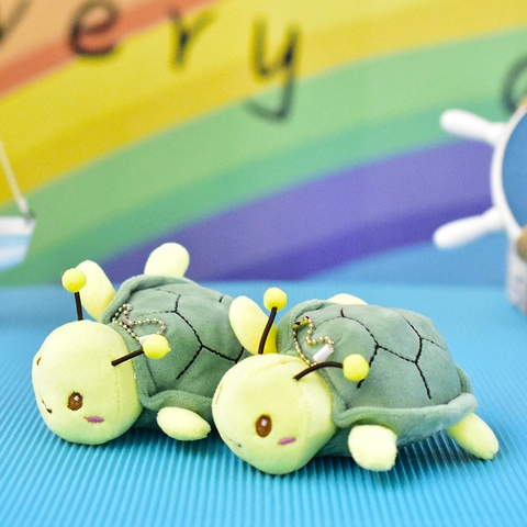 Cute Bee Turtle Plush Toy Keychain Kawaii Honeybee Tortoise Pendant For Backpack Decoration Gift For Friends Kids Girls