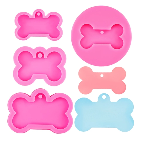 Mini Stampo In Silicone A Forma Di Osso Di Cane Per DIY Artigianato In Resina Cioccolato Decorazione Torte Medaglietta