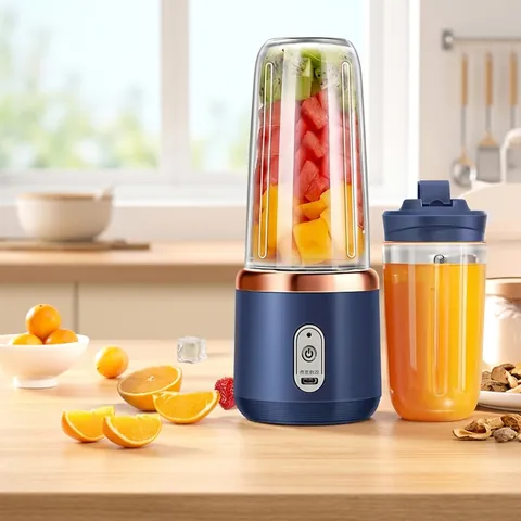 Portable USB Rechargeable Juicer Blender Cup Six Blades Stainless Steel PCTG Material Personal Size Electric Juicer Travel