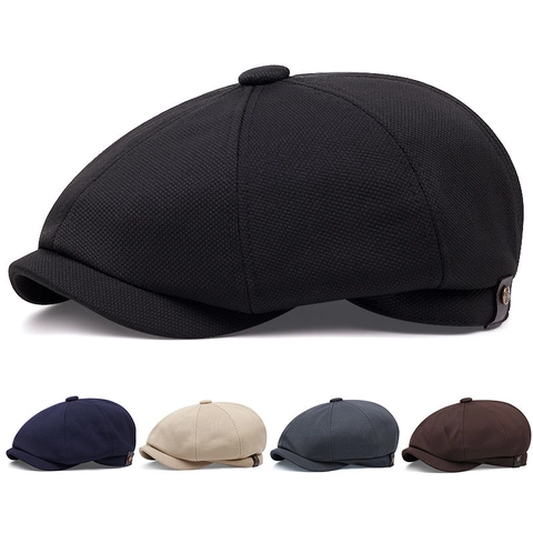 Berretto Newsboy Retrò Cappello Ottagonale Cotone Poliestere Patchwork Stile Britannico Casual Per Esterno