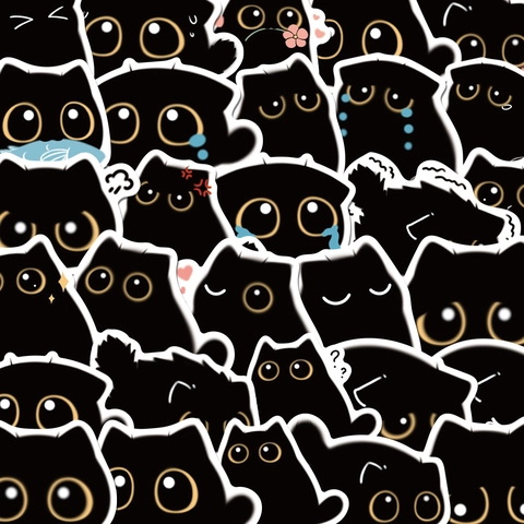 Adesivi Kawaii Cartoon Black Soot Impermeabili In PVC Decalcomanie Decorative Per Laptop Valigia Custodia Del Telefono DIY