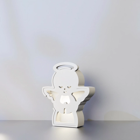 Angel Silhouette Hollow Lamp Silicone Mold 3D Angel Wings Resin Epoxy Gypsum Craft DIY Decorative Ornament Making Tool