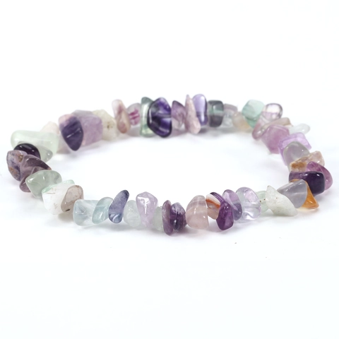 Irregular Natural Crushed Stone Stretch Bracelet Amethyst Turquoise Quartz Minimalist Handmade Jewelry For Men Women