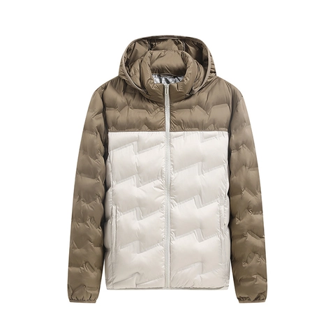 Herren Kapuzenjacke Mit Graphen Wattierung Thermische Winteroberbekleidung Winddicht Wasserdicht Color Block Steppmantel