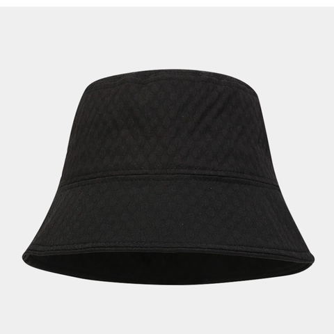 Women Bucket Hat Waffle Texture Foldable Sun Protection Breathable Beach Fisherman Hat Solid Color Japanese Style Casual