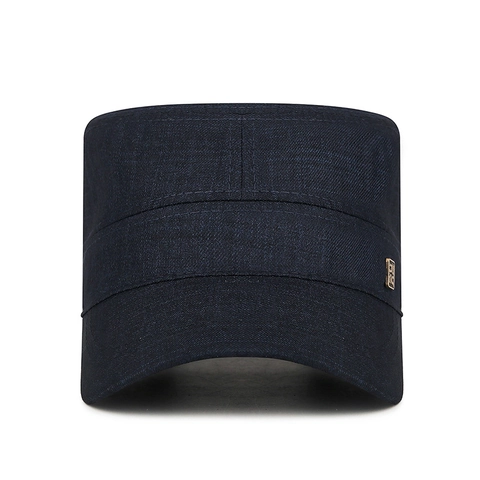 Herren Cadet Cap Militärmütze Polyester Baumwolle Twill Verstellbare Metallschnalle Business Casual Vintage Flache Oberseite Sonnenhut