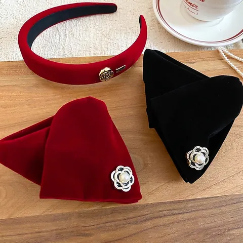 Fermaglio Per Capelli Camelia In Velluto E Fascia Eleganti Accessori Per Capelli Vintage Francesi Con Fiori In Lega Di Künstliche Perle
