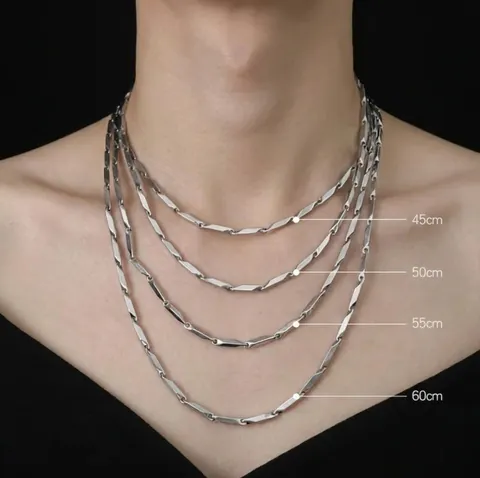 Minimalist Stainless Steel Bamboo Link Chain Necklace Titanium Steel Hip Hop Streetwear Jewelry For Men And Women