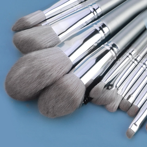 Professional Makeup Brushes Birch Wood Handle Synthetic Fiber Powder Eye Shadow Beauty Tools With Storage Bag Portable