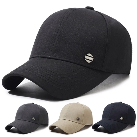 Baseball Kappe Herren Damen Verstellbar Polyester Sonnenschutz Sport Freizeit Hut Mit Metall Dekor