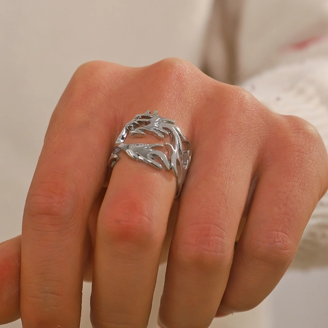 Vintage Creatief Ontwerp Hand Vinger Open Ring Voor Mannen Vrouwen Antiek Zilveren Legering Verstelbare Vinger Ring Sieraden