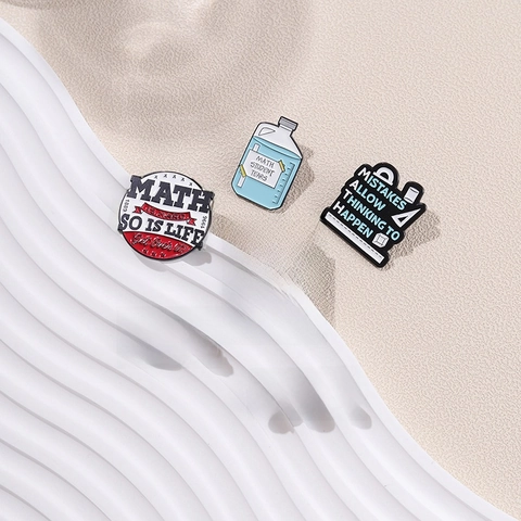Funny Mathematical Humor Enamel Pin Alloy Math Student Tears Formula Brooch For Students Teachers Backpack Accessories