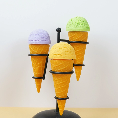 Modello Di Cono Gelato Di Simulazione Realistica PVC Cibo Finto Oggetti Di Scena Fotografici Decorazione Per Negozio Di Dolci Giocattolo