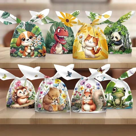 Cartoon Animal Rabbit Ear Snack Packaging Bags Food Grade OPP Plastic For Candy Cookie Gift Party Favors Cute Kawaii