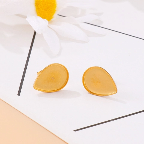 Bases De Pendientes De Botón De Gota De Acero Inoxidable Forma De Gota De Agua Postes Para Crear Joyas DIY