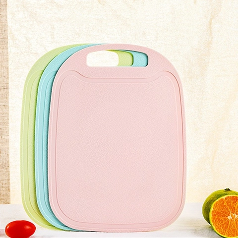 Plastic Cutting Board For Fruit Vegetables PP Non Slip Double Sided Chopping Board With Handle Juice Groove