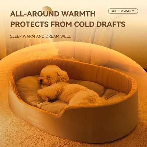 Washable Pet Bed High Rebound Breathable All Season Dog Nest Cat House Indoor Soft Cotton Filled Cushion