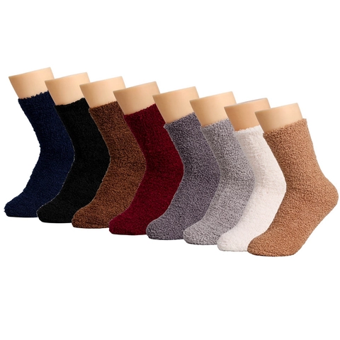 Herren Cozy Korallenvlies Socken Verdickt Warm Einfarbig Winter Haussocken Weiche Plüsch Schlafsocken Für Herren Alltagsmode