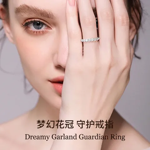 Moissanite 925 Sterling Silver Seven Stone Row Ring For Women Elegant Niche High End Jewelry For Wedding Anniversary Party Gift