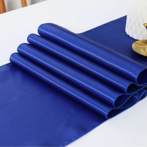 Chemin De Table En Satin Élégant Lisse Couleur Unie Tissu Brillant Pour Mariage Banquet Fête Hôtel Maison Décoration