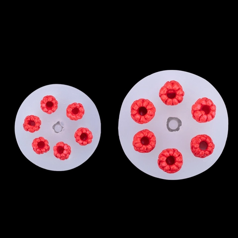 3D Raspberry Silicone Mold Realistic Fruit Shape For Cake Decorating Fondant Chocolate Candy DIY Craft Baking Tool