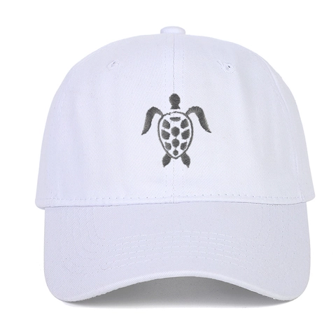 Cappello Da Baseball Ricamo Tartaruga 100% Cotone Soft Top Dad Hat Regolabile Esterno Casual Cappello Sole Unisex