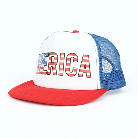 USA Flagge Trucker Hut Mesh Atmungsaktiv Verstellbar Baseballkappe Unabhängigkeitstag Parade Outdoor Für Herren Damen
