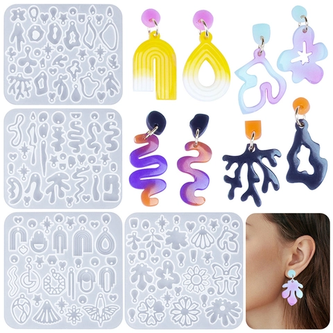 Earring Silicone Mold DIY Epoxy Resin Casting Geometric Irregular Shape Jewelry Making Pendant Craft Handmade Tool