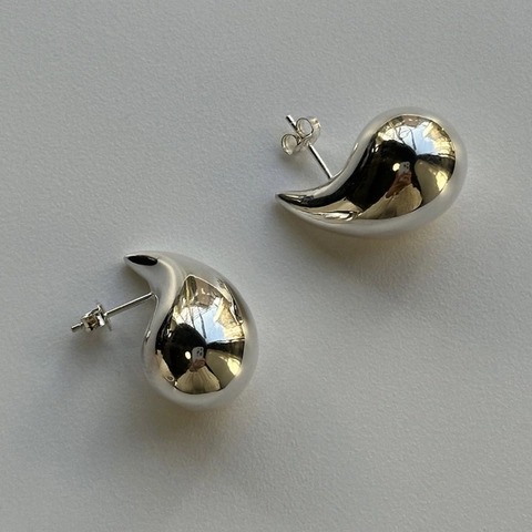Teardrop Ohrstecker 925 Sterling Silber Ohrstift Spiegel Poliert Minimalistisch Koreanischer Stil Schmuck Für Frauen