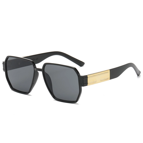 Gafas De Sol Poligonales De Gran Tamaño Montura PC Lente AC Protección UV400 Moda Retro Para Fotografía De Calle Y Viajes