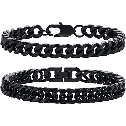 Heren Cubaanse Schakelarmband Gepolijst Roestvrij Staal Hip Hop Punk Zware Dikke Sieraden Cadeau Voor Vriend