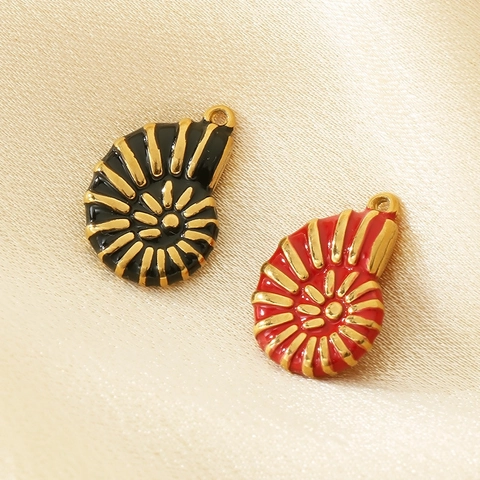 Ciondoli A Conchiglia Di Nautilus In Acciaio Inossidabile Smalto Per Creazione Gioielli DIY Tema Marino Accessorio