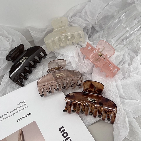 Große Haarklammern Für Damen Durchsichtige Harz Haargreifer Haarschmuck Im Koreanischen Stil Rutschfest Für Dickes Haar