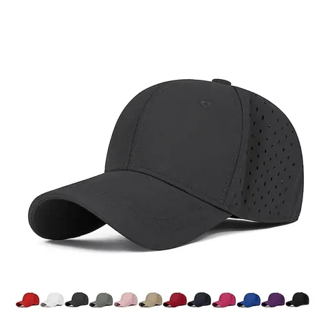 Cappello Da Baseball Traspirante Perforato Al Laser Asciugatura Rapida Tinta Unita Cappello Da Sole Sportivo