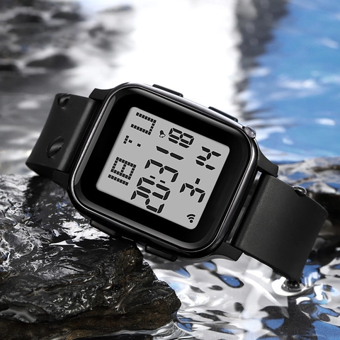 Nuovo Orologio Sportivo Digitale per Studenti Impermeabile Luminoso Quadrato Orologio Elettronico per Ragazzi Ragazze Teen