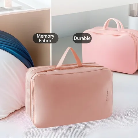 Cubes De Rangement Compression Pour Voyage Nylon Léger Organisateur De Bagages Pour Valise Vêtements Extensible