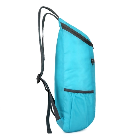 Foldable Backpack With Storage Pouch Oxford Cloth Water Resistant Lightweight Large Capacity Outdoor Travel Fitness Hiking